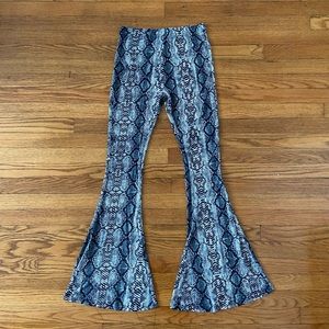 NWOT Shein Snake Flare Pants